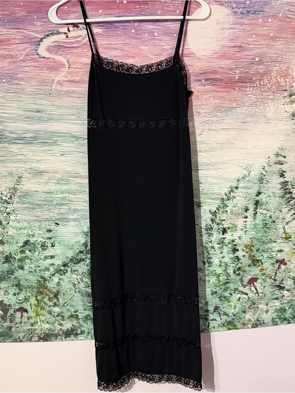 Black Lace-Trim Slip Dress - Women Intimates & Sleepwear